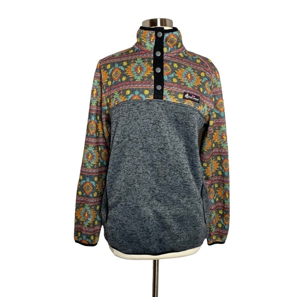 Simply Southern Knit Aztec Seahorse Pullover M